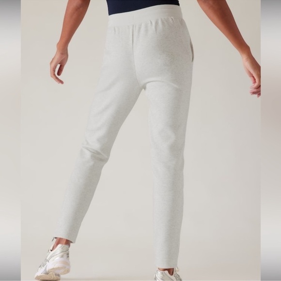 Athleta Cozy Karma High Rise Zip Pant Gray/White size Large - Picture 5 of 16